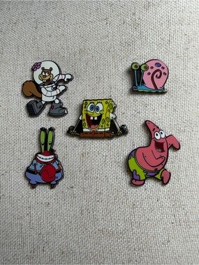 SpongeBob SquarePants Universal Studios Pin Collection 5 Character Set